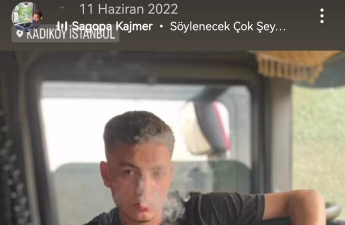 Korku verici bir sürücünün, sosyal medya platformlarında hafriyat kamyonuyla ilgili paylaşımları dikkat çekiyor.
