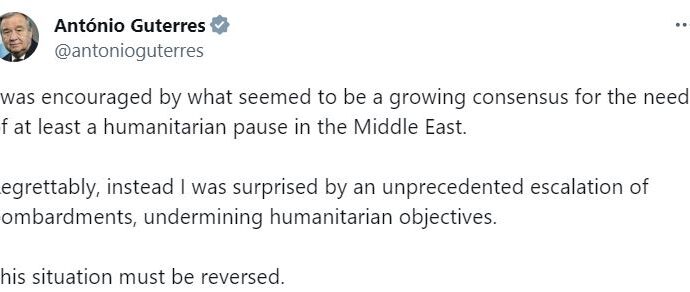 Salgın beklenirken saldırılar artış gösterdiğinden, Guterres durumu tersine çevirmek için adımlar atılması gerektiğini belirtti.