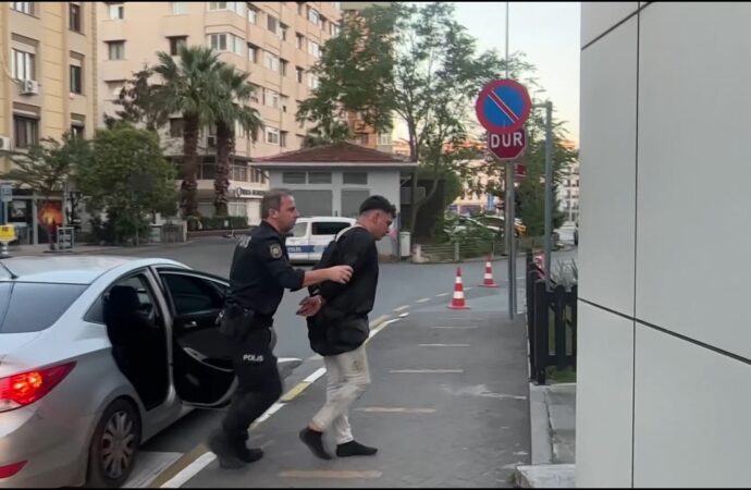 Hafriyat kamyonuyla korku salan sürücü, asayiş şube müdürlüğüne gönderildi.