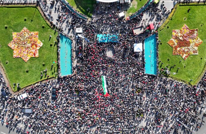 Kayseri’de Gazze’ye destek mitingi düzenlendi.