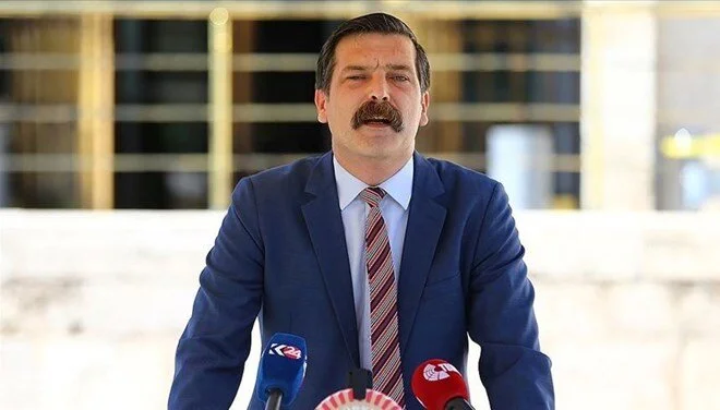 Türk İşçi Partisi (TİP) üyeleri, Ankara’da İsrail’e karşı düzenlenen protestoya katıldı.