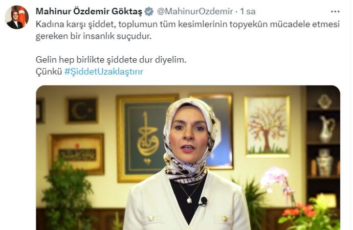 Bakan Göktaş, kadına yönelik şiddetin bir insanlık suçu olduğunu belirtti.