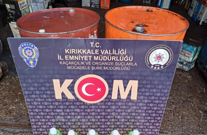 Kırıkkale’de gerçekleştirilen operasyonda, 350 litre kaçak akaryakıt ele geçirildi.
