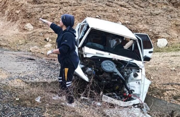 Bir otomobil su kanalına düşerek 5 kişinin yaralanmasına neden oldu.