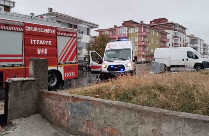 Çorum’da şiddetli bir fırtına yaşandı. Bu doğal afetin etkisiyle bir binaya yıldırım düştü ve ağaçlar devrildi.