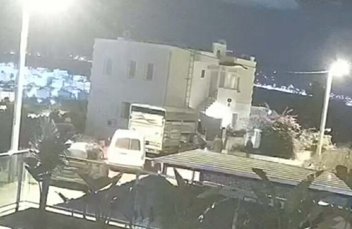 Bodrum’da bulunan üç sokak köpeği, bir kamyonet yardımıyla taşındı. Bu olayın anları ise güvenlik kamerası tarafından kaydedildi.