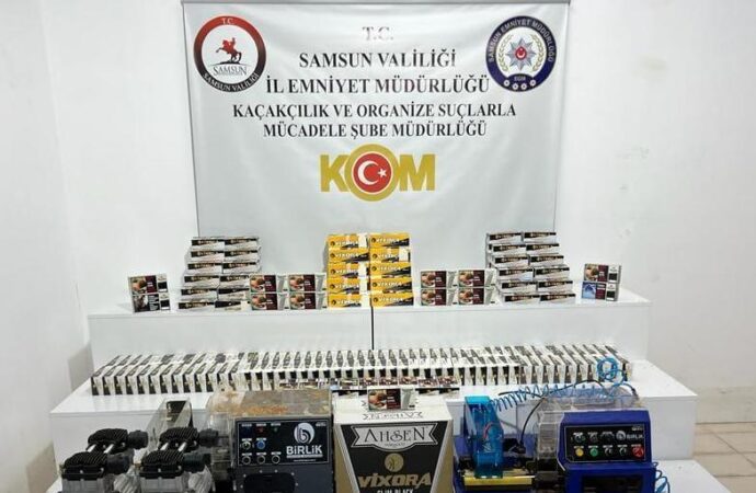 Samsun’da, polis tarafından 47 bin 400 adet dolu makaron ele geçirildi.