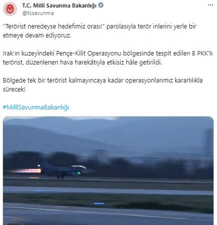 Pençe-Kilit bölgesinde 8 terörist öldürüldü.
