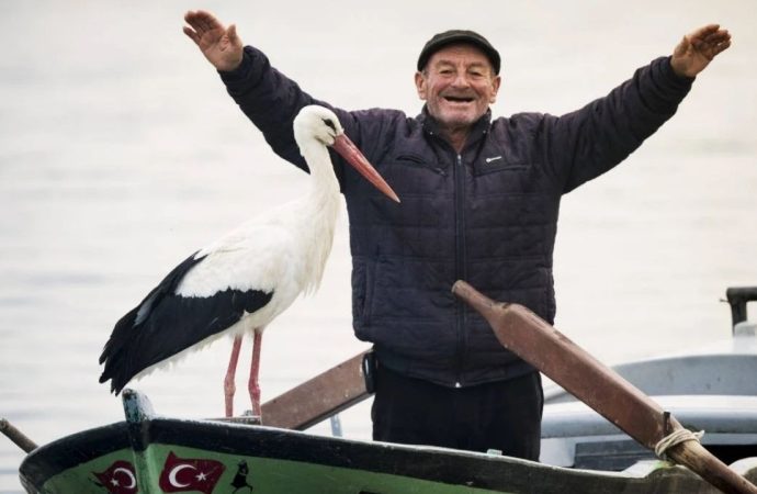 Gelenek bu yıl da bozulmadı: Yaren leylek yuvasına geldi