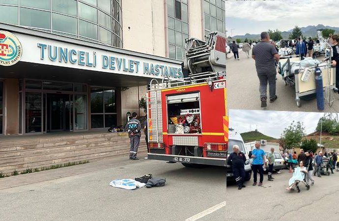 Tunceli Devlet Hastanesi’nde duman ve yangın alarmı: Hastalar tahliye edildi