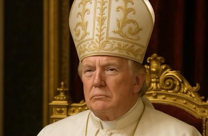 ABD Başkanı Trump papa şakasını fotoğraf yaptı, paylaştı