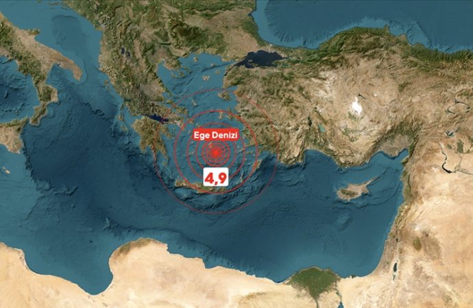 Ege Denizi’nde 4,9 büyüklüğünde deprem