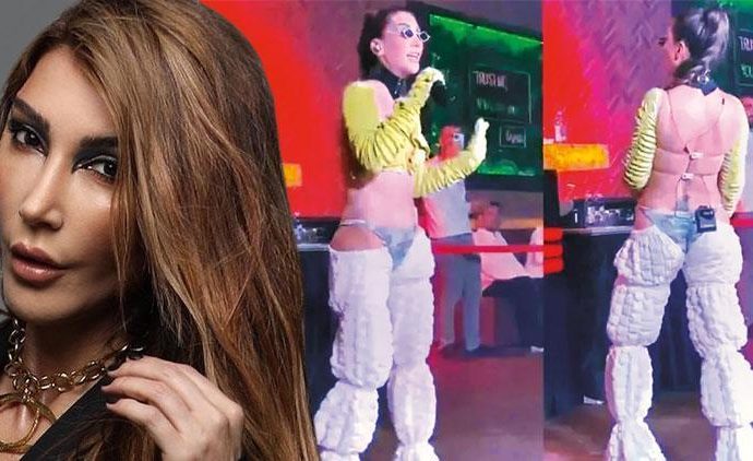 Hande Yener’in sahne kıyafeti