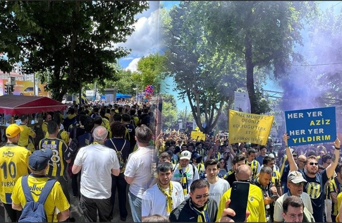 Fenerbahçe taraftarı Bağdat Caddesi’nde istifa için yürüdü