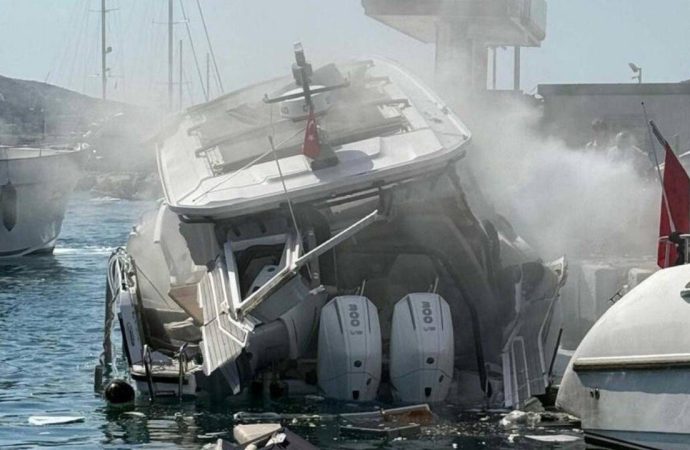 Bodrum’da teknede patlama: Üç yaralı