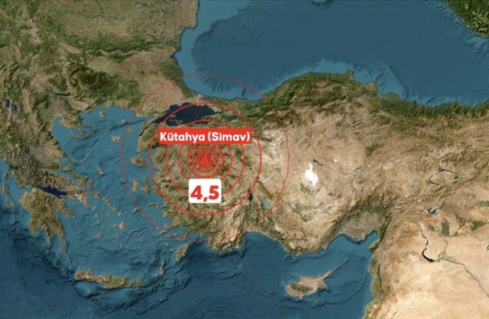 Kütahya’da 4,5 büyüklüğünde deprem