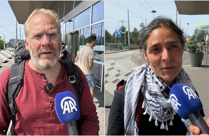 İsviçreli aktivistler Küresel Gazze Yürüyüşü için Kahire yolunda