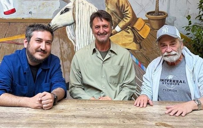 Haluk Bilginer ve Feyyaz Yiğit sinema filmi için bir arada