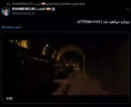Hamaney İsrail’e İbranice mesaj gönderdi: Çaresiz kalacaksınız
