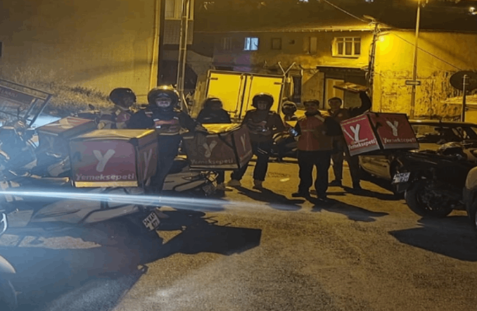 Onlarca siparişle kuryeleri kapıya yığdı, kim olduğu bulunamadı
