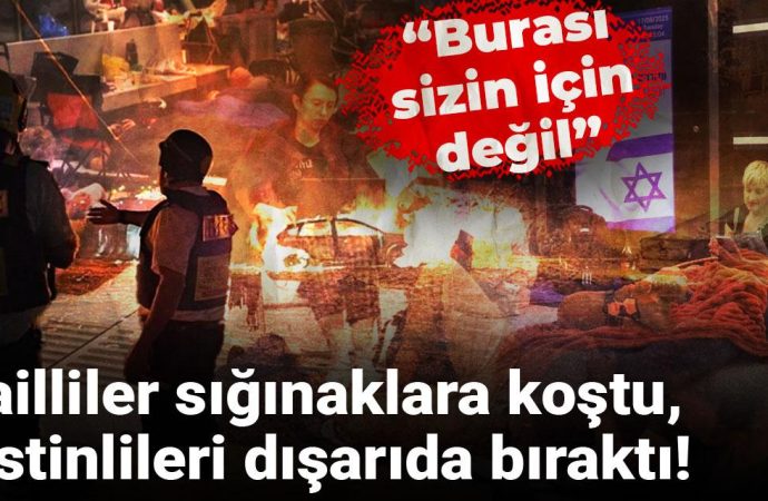 İsrailliler Filistinlileri sığınağa almadı: Burası sizin için değil