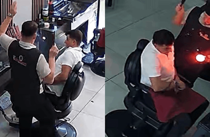 Fön makinesi bomba gibi patladı; dehşet anları kamerada