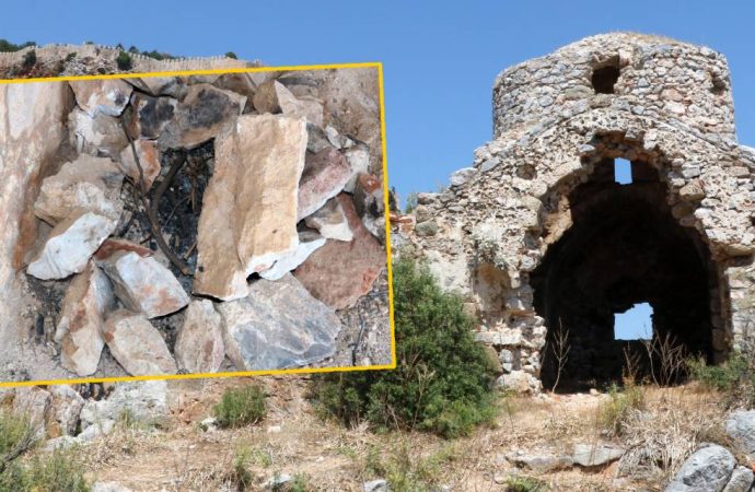 Bin yıllık kilisenin taşlarını söküp mangal yapmışlar