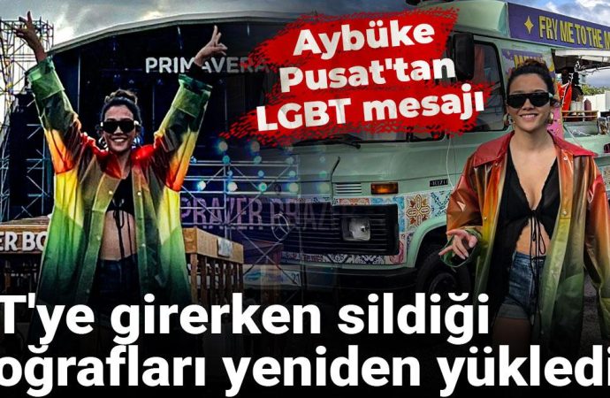 TRT’ye girerken silmişti: Aybüke Pusat LGBT’li fotoğrafları yeniden yükledi