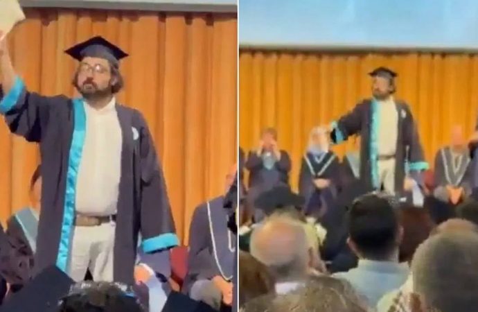 Sen misin diplomayı yırtan? Şafakta gözaltına alındı