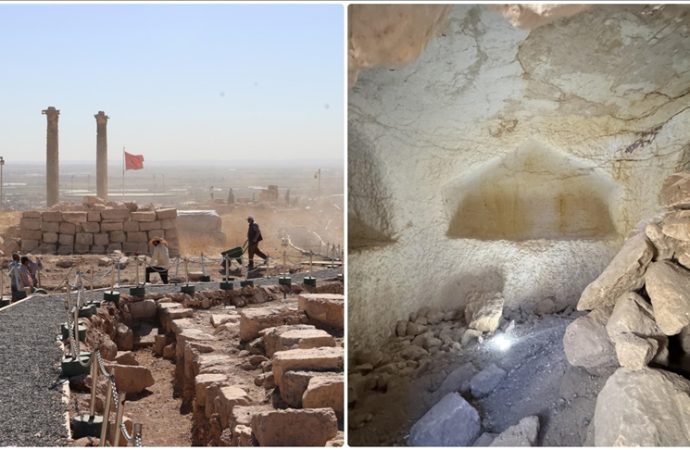 Urfa Kalesi’nde kaya mezarı bulundu
