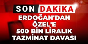 Erdoğan’dan Özel’e 500 bin liralık tazminat davası