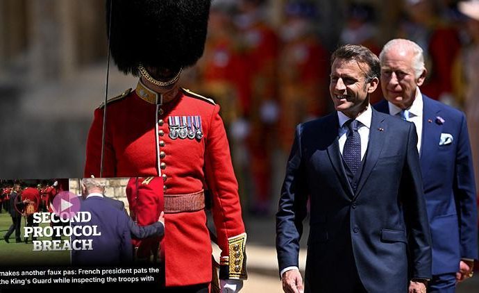 Windsor’da protokol dinlemedi: Macron’lar önde gider!