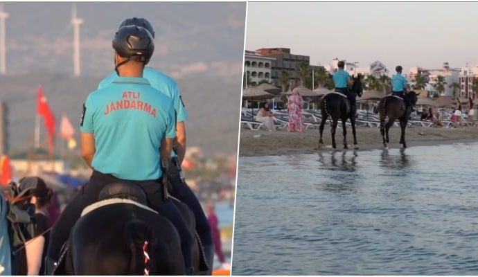 Ayvalık sahillerinin güvenliği atlı jandarmaya emanet
