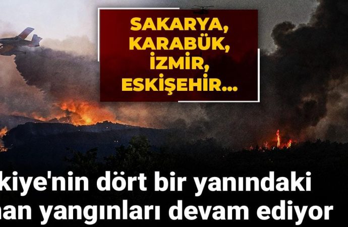 Yangının biri bitiyor, biri başlıyor: Sakarya, Karabük, İzmir, Eskişehir…