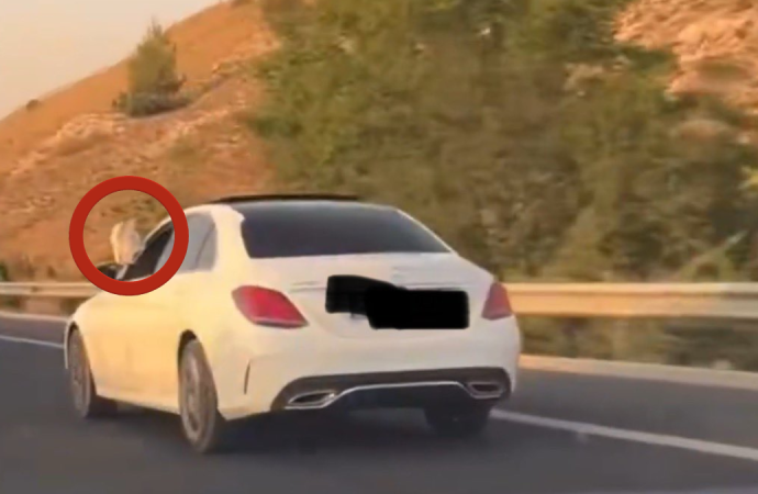 Ayakları dışarıda araç kullanan kişi başsavcı çıktı