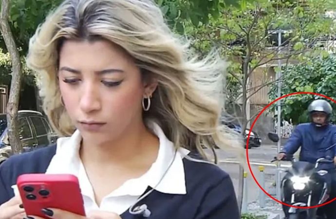 Canlı yayına girerken gaspçıya çarpılıyordu