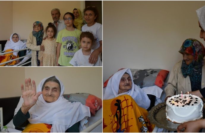 106’ncı yaşını torununun torunuyla kutladı