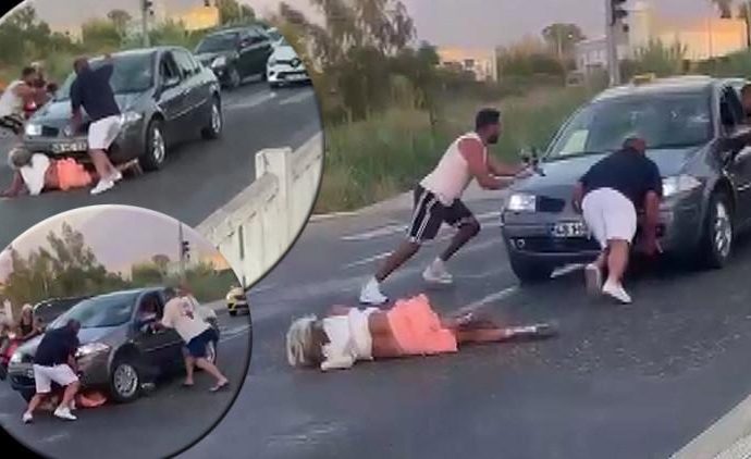 Çarptığı kadının üstünden otomobille geçip kaçmaya çalıştı
