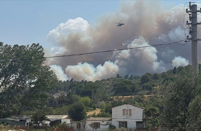 Çanakkale’de yangın: Tarım arazisinde başladı, ormana sıçradı