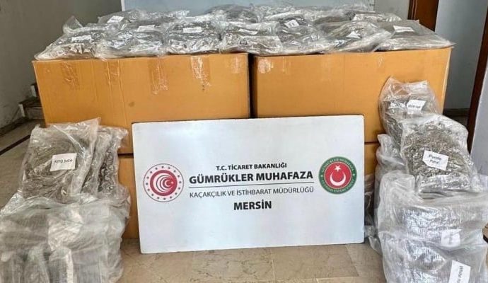 Mersin Limanı’nda 587 kilo uyuşturucuya el kondu