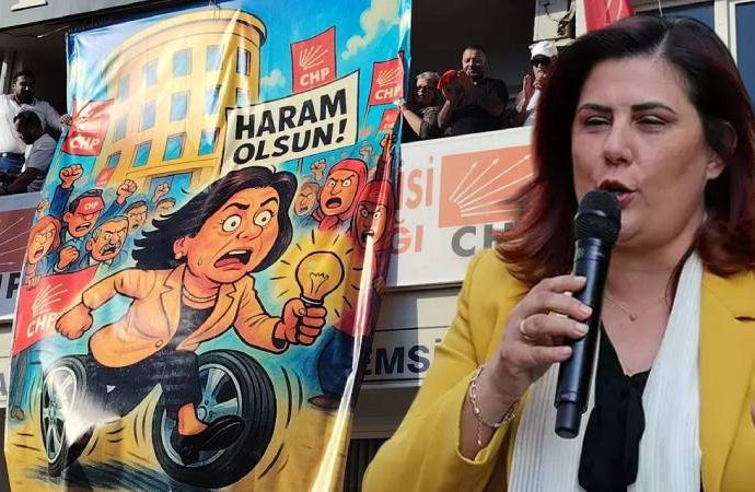 Aydın’da CHP binasına Çerçioğlu pankartı asıldı: “Haram olsun”