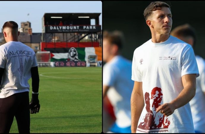İrlandalı futbolcular İsrail’in öldürdüğü ‘Filistinli Pele’yi andı