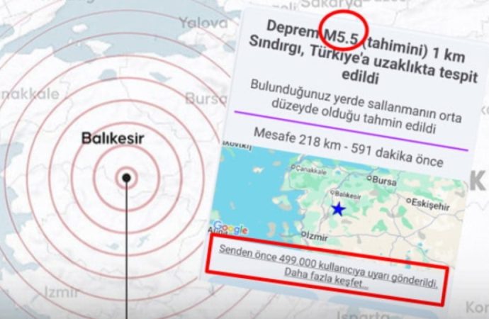 5,5’lik deprem bildirimi gece yarısı milyonlarca kişiyi tedirgin etti