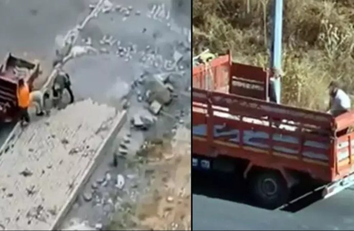İki haftadır kamyonla gelip kaldırım taşlarını çalıyorlardı; sosyal medya olmasa belediyenin ruhu duymayacaktı