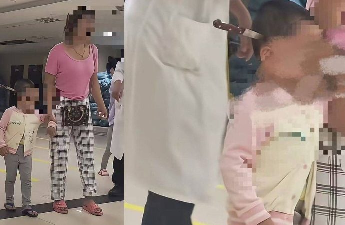 Üç yaşındaki kız kafasına saplı bıçakla doktor doktor gezdi