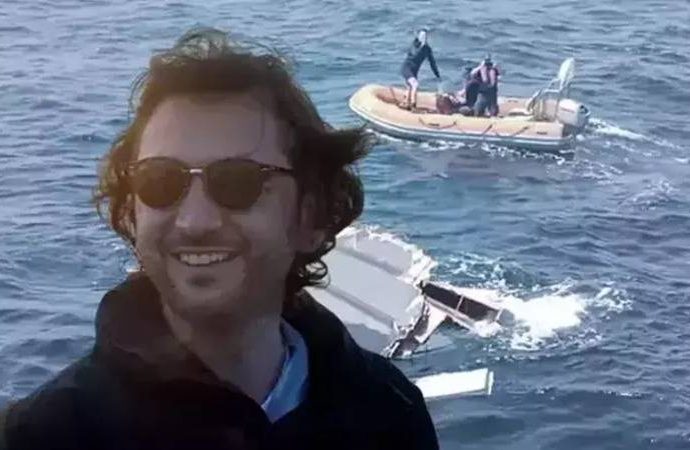 Yukay’ın teknesine mangal yakarken çarpmış, parçaları görüp yola devam etmiş