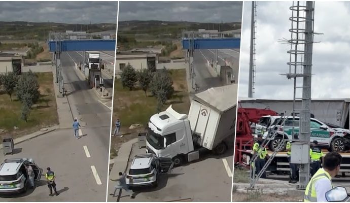 Jandarma aracına çarpan tır şoförü uyuşturucu almış
