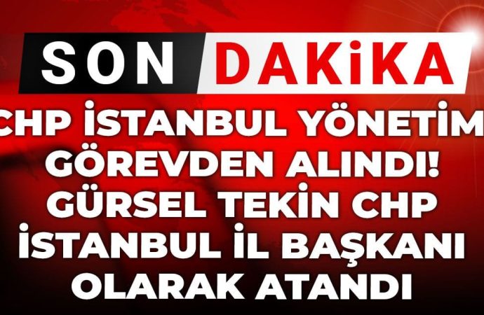CHP İstanbul yönetimi görevden alındı:  Gürsel Tekin CHP İstanbul İl Başkanı olarak atandı