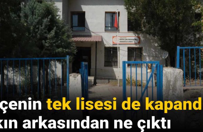 Mazgirt’in tek lisesi ‘öğrenci yok’ diye kapandı