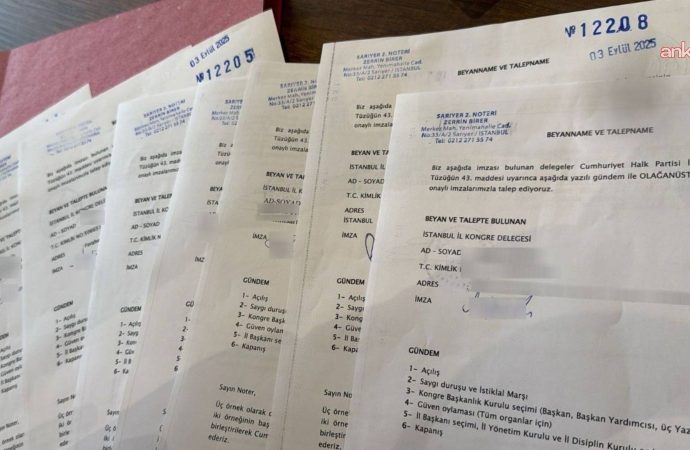 CHP’nin çok yönlü hukuk savaşı: İstanbul delegeleri Noter’e gidip olağanüstü kongre istedi